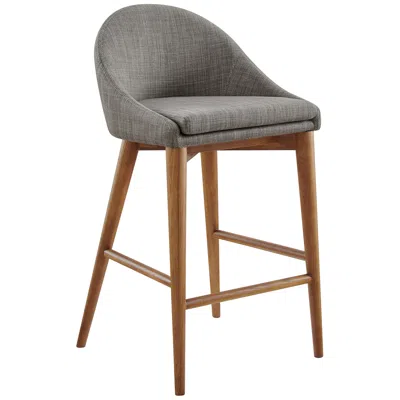 Euro Style Baruch 26 1/2" Dark Gray Fabric Counter Stool