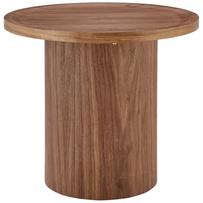 Euro Style Boden 24" Round Side Table In Brown