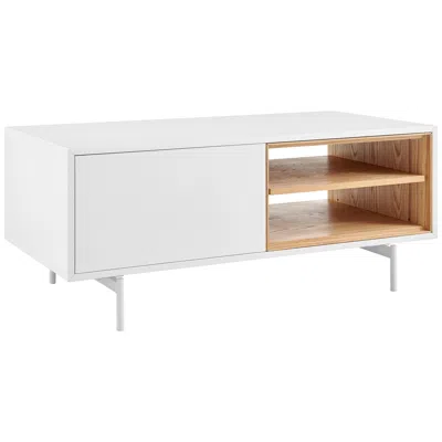 Euro Style Bodie 47 1/4" Wide White Lacquered Wood 1-door Coffee Table