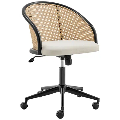 Euro Style Dagmar Beige Adjustable Swivel Office Chair