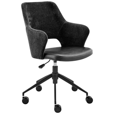 Euro Style Darcie Black Adjustable Swivel Office Chair
