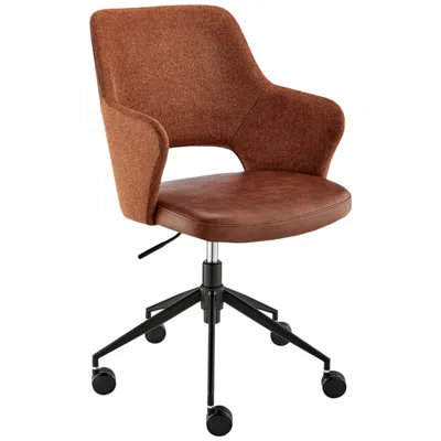 Euro Style Darcie Dark Brown Adjustable Swivel Office Chair