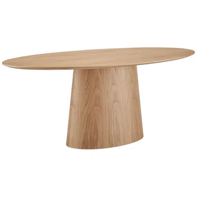 Euro Style Deodat 78 1/2" Wide Oak Veneer Wood Oval Dining Table