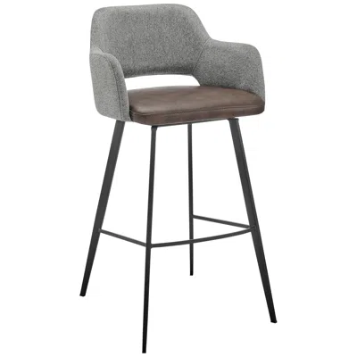 Euro Style Desi 29 1/4" Light Brown Gray Swivel Bar Stool