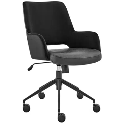 Euro Style Desi Black Fabric Adjustable Tilt Office Chair