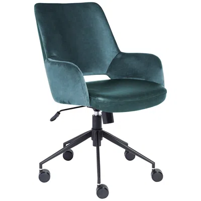 Euro Style Desi Blue Fabric Adjustable Tilt Office Chair