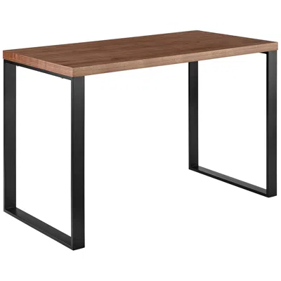 Euro Style Dillon 47 1/4" Wide Walnut And Matte Black Writing Desk