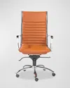 Euro Style Dirk High Back Office Chair In Cognac