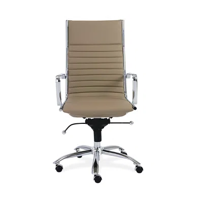 Euro Style Dirk High Back Office Chair In Taupe