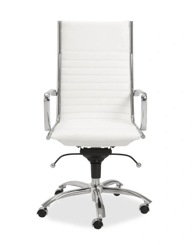 Euro Style Dirk High Back Office Chair In White