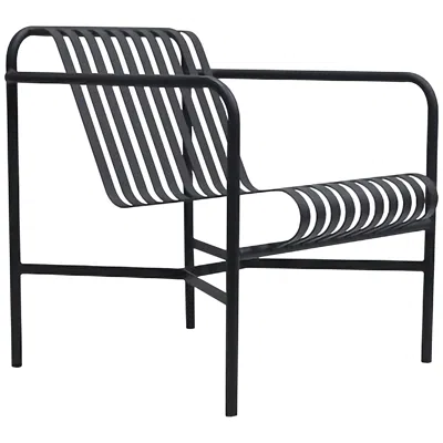 Euro Style Enid Black Metal Outdoor Lounge Chair