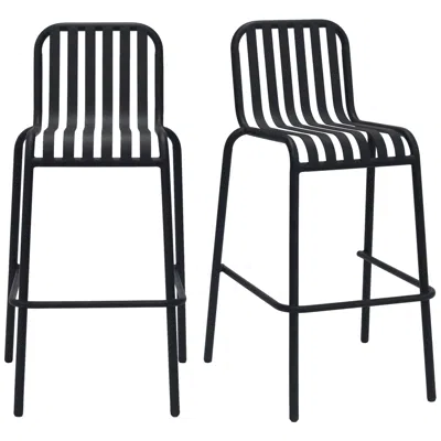 Euro Style Enid Outdoor Bar Stool With Backrest