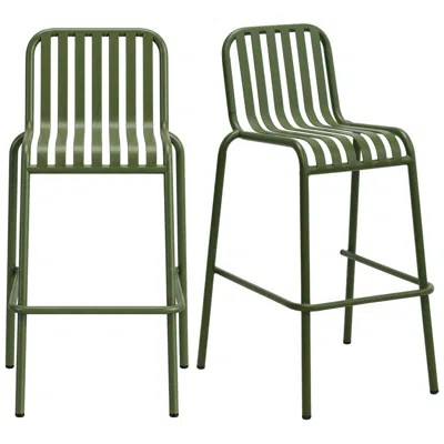Euro Style Enid Outdoor Bar Stool With Backrest