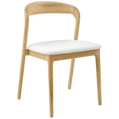 Euro Style Estelle Natural Ash Wood Side Chair With Fabric Seat