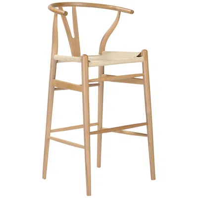 Euro Style Evelina 30 1/4" Natural Wood Bar Stool