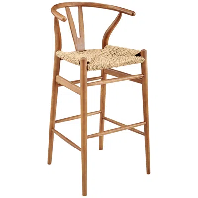 Euro Style Evelina 30" Natural Rattan Outdoor Bar Stool