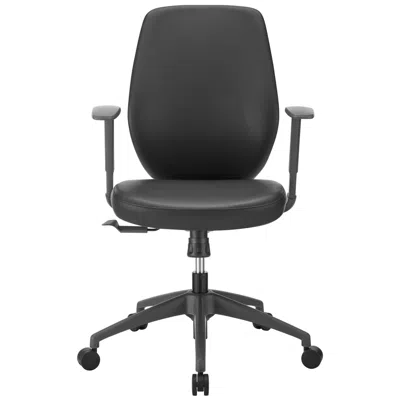 Euro Style Filip Low Back Office Chair In Black Leatherette