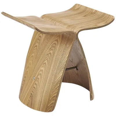 Euro Style Fleur 17 1/2" Wide Natural Ash Wood Veneer Side Table