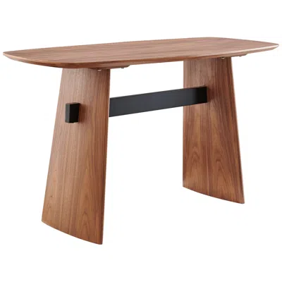 Euro Style Folke 55" Wide American Walnut Veneer Wood Console Table