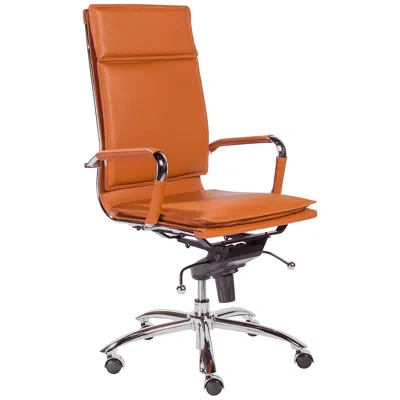 Euro Style Gunar Pro Cognac High Back Adjustable Swivel Office Chair