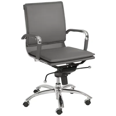 Euro Style Gunar Pro Gray Low Back Adjustable Swivel Office Chair