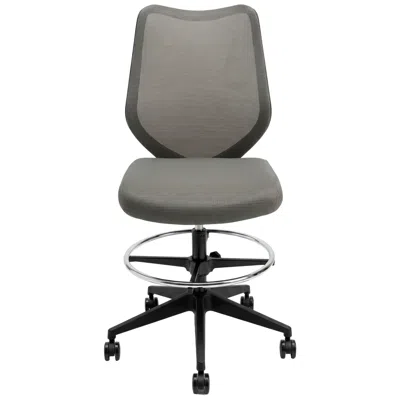 Euro Style Hakon Drafting Chair In Gray