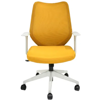 Euro Style Hakon Low Back Office Chair In Yellow