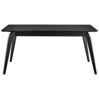 Euro Style Lawrence 82 1/2"w Matte Black Wood Extension Dining Table