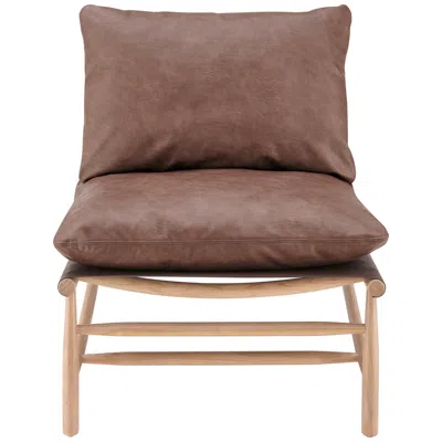 Euro Style Lefa Lounge Chair In Brown