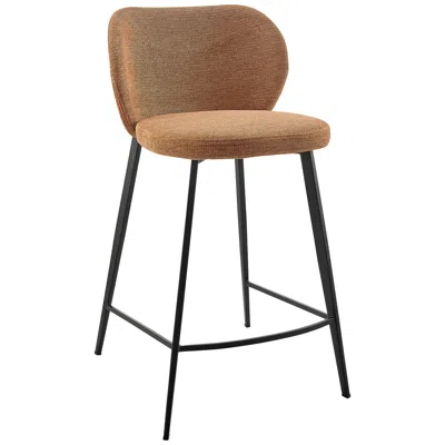 Euro Style Markus 26" Rust Fabric Counter Stool