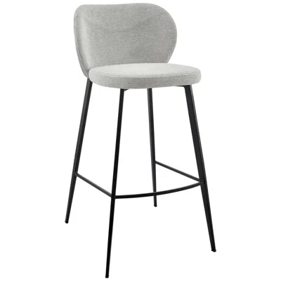 Euro Style Markus 30 1/2" Light Gray Fabric Bar Height Stool