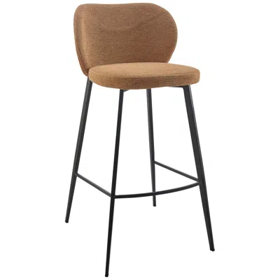 Euro Style Markus 30 1/2" Rust Fabric Bar Height Stool