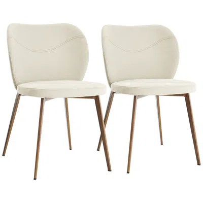 Euro Style Markus Beige Fabric Side Chairs Set Of 2