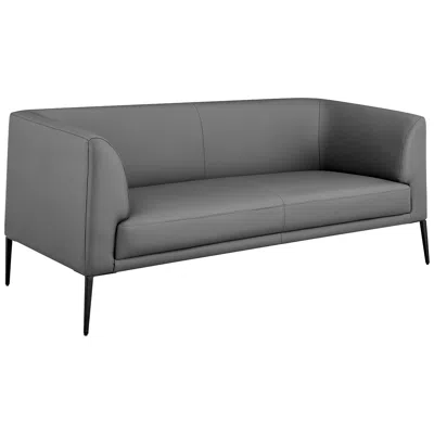 Euro Style Matias Gray Leatherette Loveseat