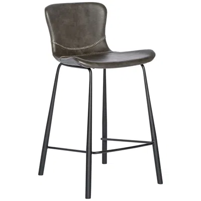 Euro Style Melody 25 3/4" Dark Gray Leatherette Counter Stool