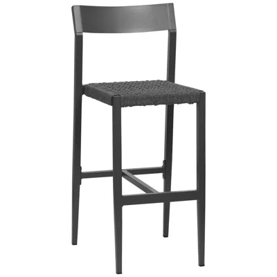Euro Style Ronan 29 1/4" Gray Metal Outdoor Bar Stool