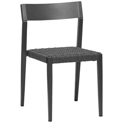 Euro Style Ronan Gray Metal Outdoor Side Chair