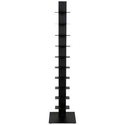 Euro Style Sapiens 13 3/4"w Anthracite Metal 10-shelf Bookcase Tower