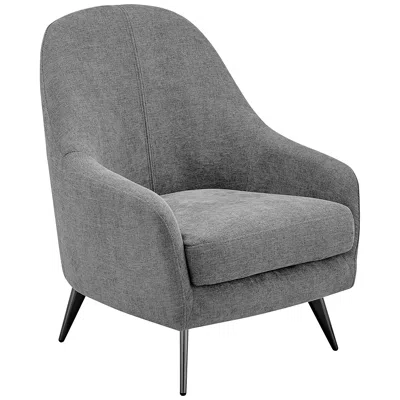 Euro Style Selene 28 1/4" Wide Gray Fabric Modern Lounge Chair