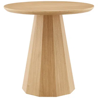 Euro Style Sidney 24" Round Side Table In Brown