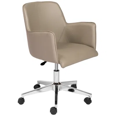 Euro Style Sunny Pro Taupe Leatherette Adjustable Swivel Office Chair