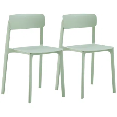Euro Style Tibo Mint Stackable Indoor/outdoor Side Chairs Set Of 2