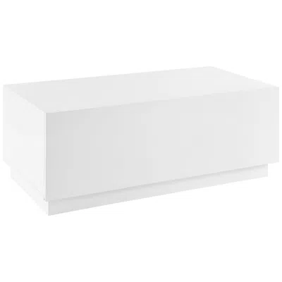 Euro Style Tresero 47 1/4" Wide White Lacquer 1-drawer Coffee Table