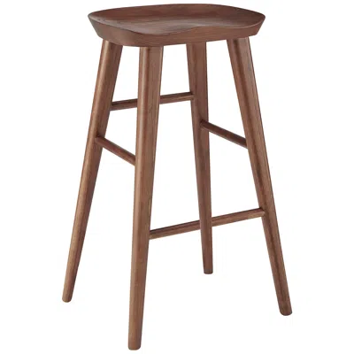 Euro Style Vieno 25 3/4" Walnut Wood Counter Stool