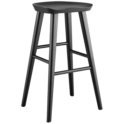 Euro Style Vieno 29 1/2" Black Wood Bar Stool