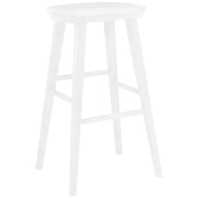 Euro Style Vieno 29 1/2" White Wood Bar Stool