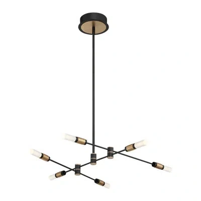 Eurofase 1 - Light Kitchen Island Bulb Led Pendant In Matte Black