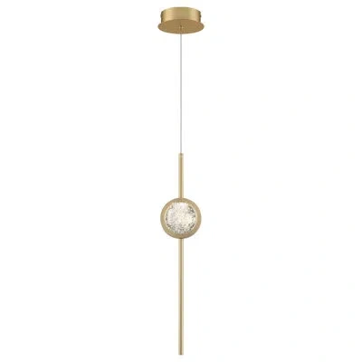 Eurofase 1 Lt Led Pendant In Brass