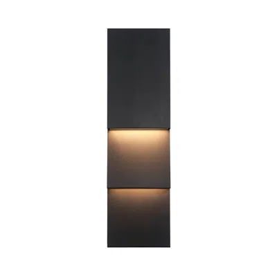 Eurofase 19 Inch Nanton Outdoor 2 Light Led Wall Light, Black