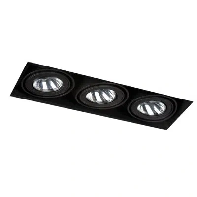 Eurofase 3 Light Multiple Recessed Kit In Black